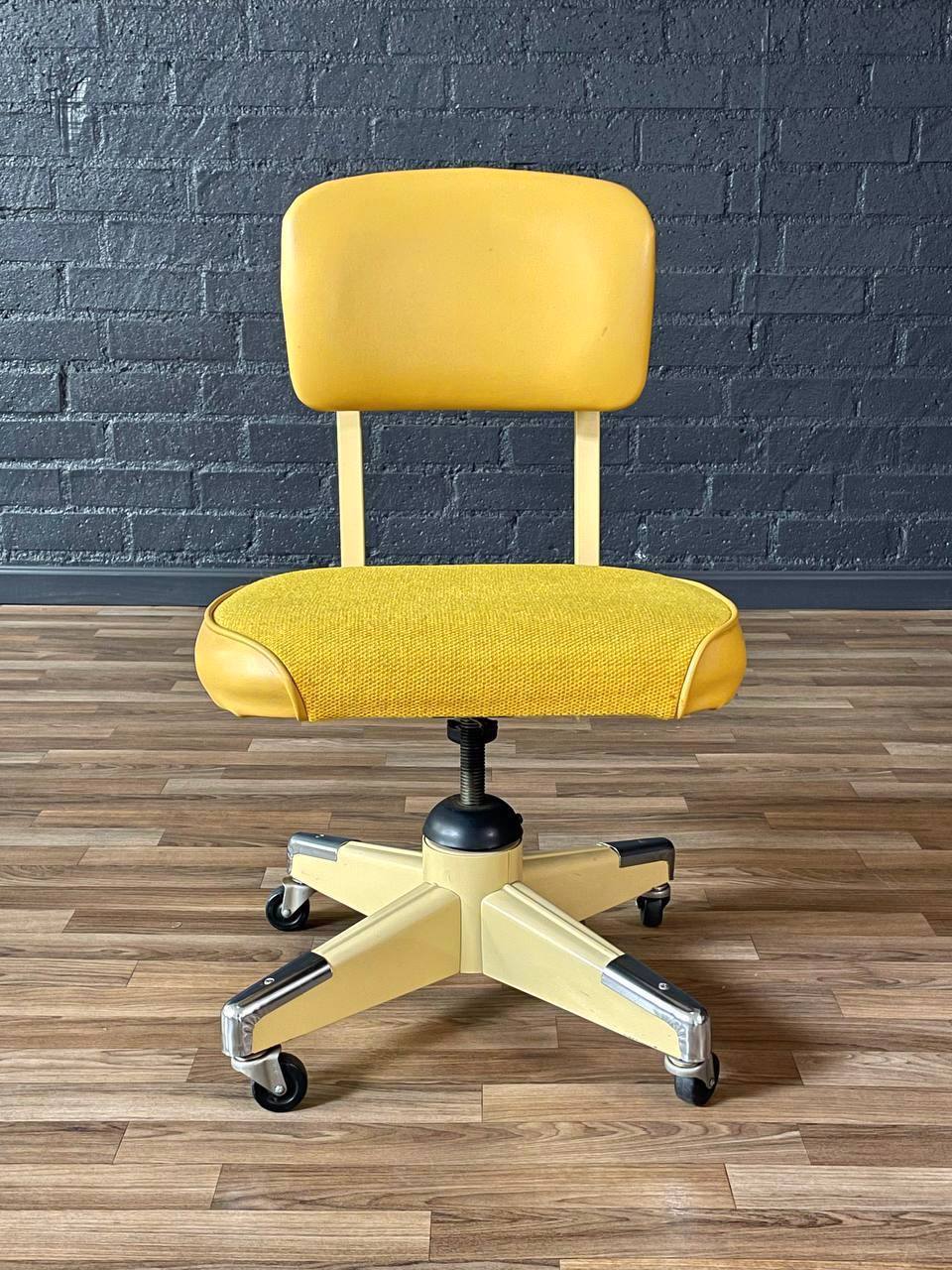 Vintage Industrial Modern Rolling Desk Chair by Flewelling