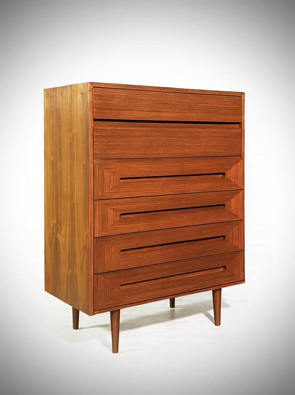 Merton Gershun Walnut Highboy Dresser for American of Martinsville, c.1950’s