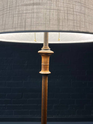 American Art Deco Brass & Onyx Floor Lamp by Artistic Brass & Bronze Works, c.1930's