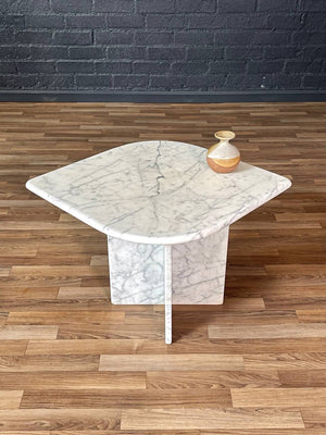 Vintage Italian Post Modern Carrara “Tear Drop” Side Table, c.1970’s