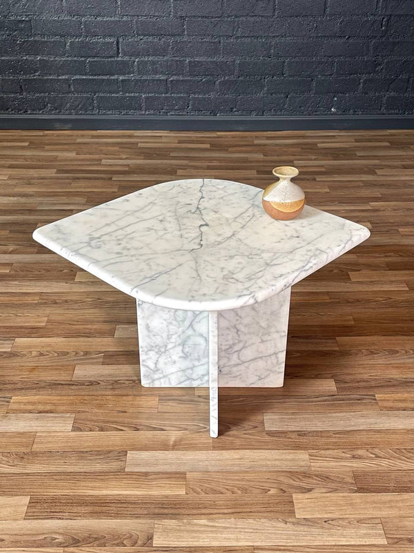 Vintage Italian Post Modern Carrara “Tear Drop” Side Table, c.1970’s