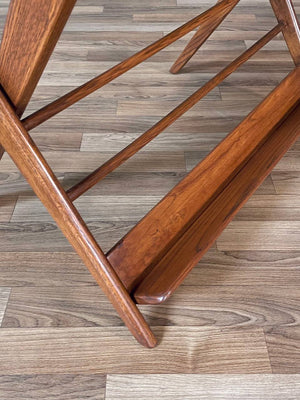 Mid-Century Modern Magazine Rack Side Table w/ Cork Top, c.1960’s