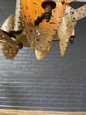 Mid-Century Modern Brutalist Chandelier by Tom Greene for Feldman, c.1960’s