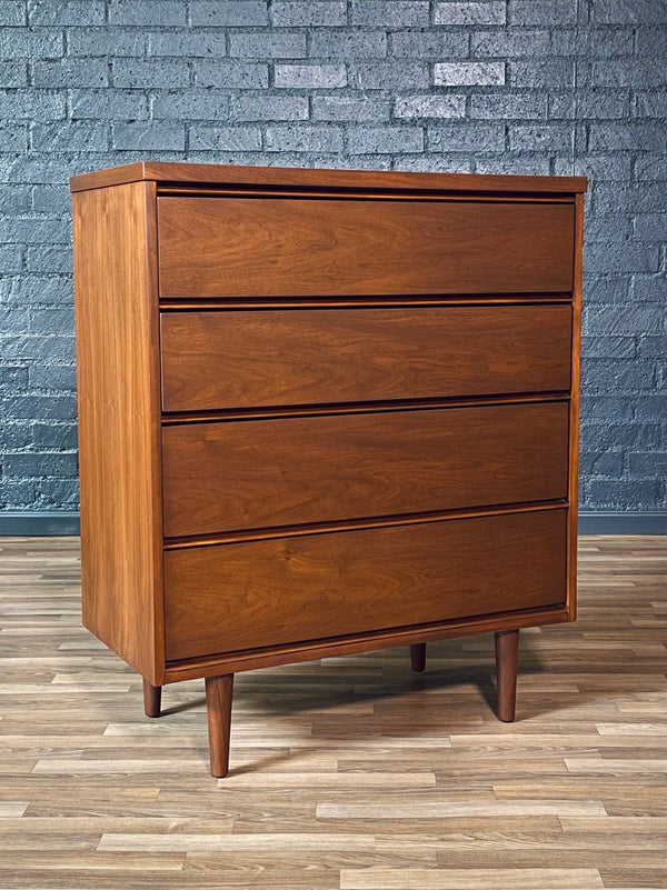 Vintage Mid-Century Modern Walnut Highboy Dresser, c.1960’s