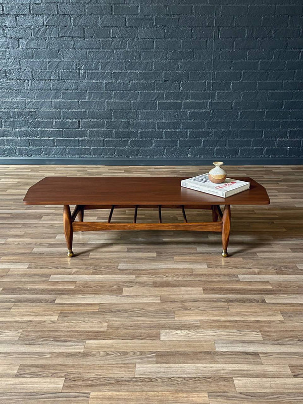 Mid-Century Modern Sculpted Coffee Table w/ Magazine Shelf, c.1960’s