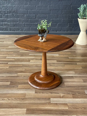 Mid-Century Modern Walnut Tulip Style Side Table, c.1960’s