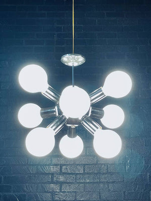 Vintage Space Age Atomic Chrome Sputnik Chandelier, c.1960’s