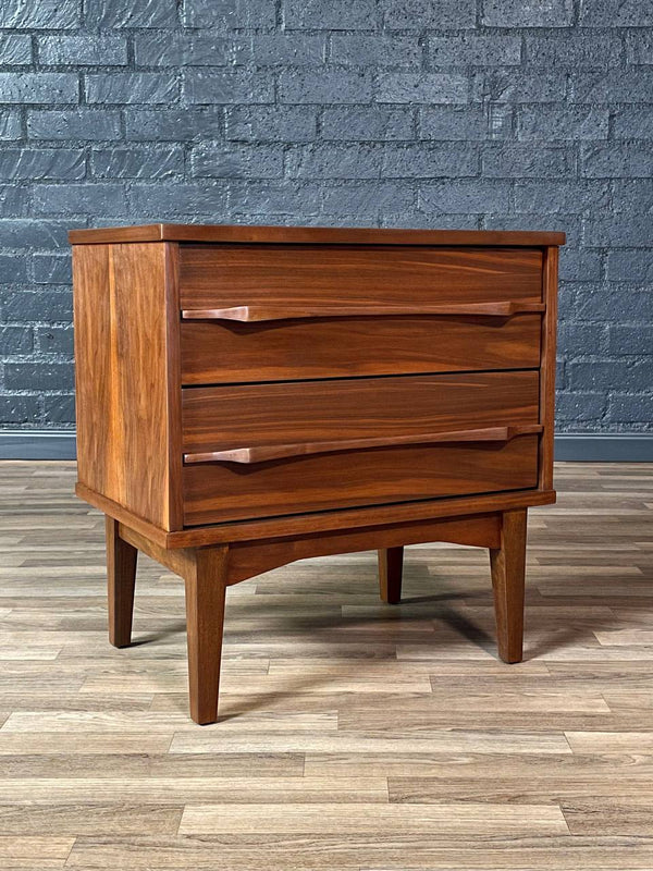 Mid-Century Modern Sculpted Walnut Night Stand, c.1960’s