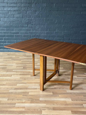 Expanding / Foldable Mid-Century Modern Walnut Dining Table, c.1960’s