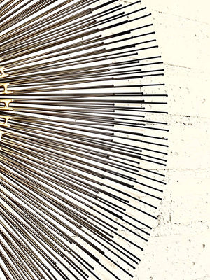 Mid-Century Modern Brutalist Sunburst Wall Sculpture by William Friedle, c.1970s