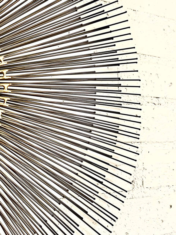 Mid-Century Modern Brutalist Sunburst Wall Sculpture by William Friedle, c.1970s