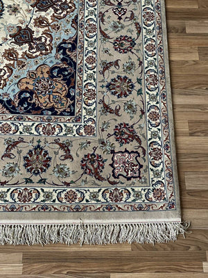 Large Vintage Persian Silk Rug by Haghighat