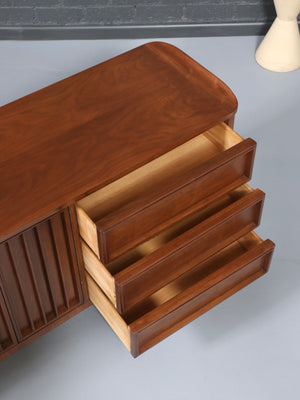 American of Martinsville 9-Drawer Walnut Dresser, c.1950’s