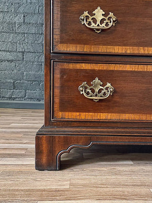 Vintage Colonial Revival Style Mahogany Highboy Dresser by Drexel, c.1950’s
