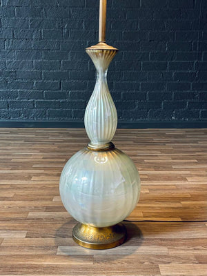 Mid-Century Regency Glass Floor Lamp, c.1950’s