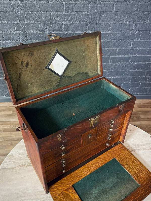 Early 20th Century American Oak Machinist’s Tool Box by H. Gerstner & Sons, c.1930’s