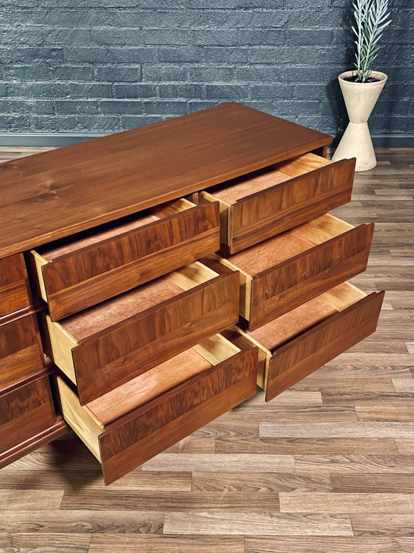 Mid-Century Modern 9-Drawer Walnut Dresser, c.1960’s