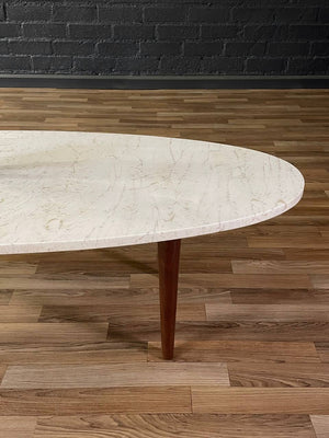 Mid-Century Modern Marble Surfboard Style Coffee Table, c.1960’s