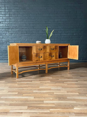 Mid-Century Modern Burlwood Credenza by Ray See for SeeMar of California, c.1950’s