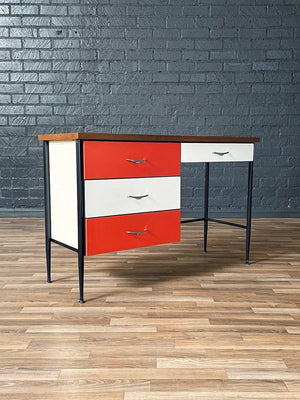 Mid-Century Modern Two-Tone Lacquered & Walnut Writing Desk, c.1960’s