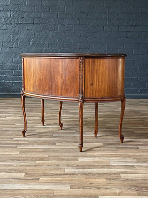 French Kidney Style Carved Writing Desk, c.1950’s