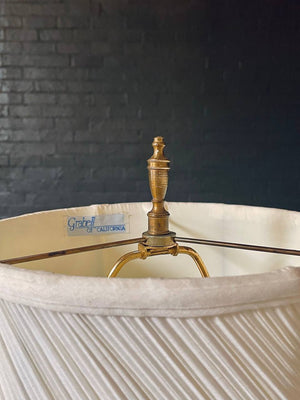 French Neoclassical Style Reverse Painted Glass w/ Classical Male Figural Motifs Table Lamp, c.1930’s