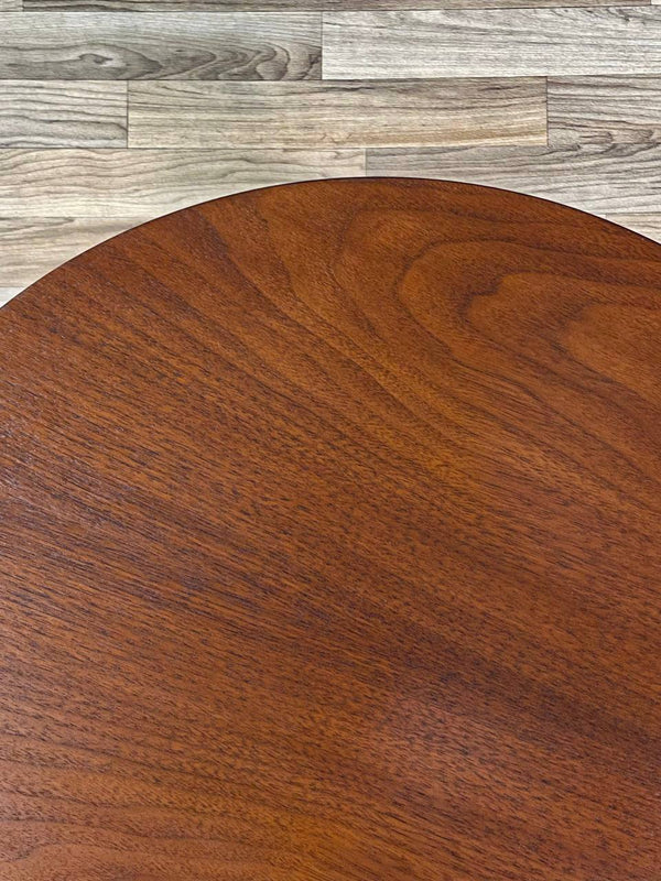 Mid-Century Modern Round Walnut Side Table w/ Sculpted Tripod Base, c.1960’s