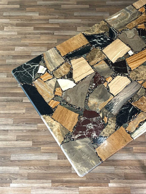 Vintage Italian Post Modern Multi-Marble Stone Dining Table by C.I.M, c.1980’s