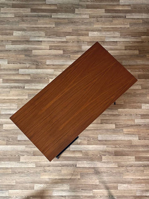 Mid-Century Modern Floating Top Iron & Walnut Writing Desk, c.1950’s