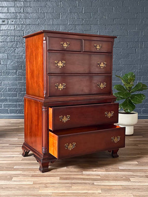 Vintage Colonial Revival Highboy Dresser by Kling Furniture, c.1950’s