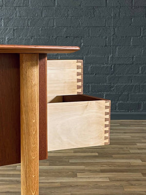 Mid-Century Danish Modern Teak & Oak Desk w/ Bookcase, c.1960’s
