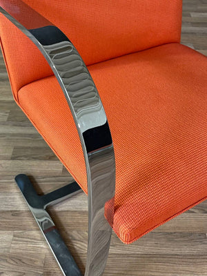 Signed Mies Van Der Rohe “Brno” Steel Chair for Knoll