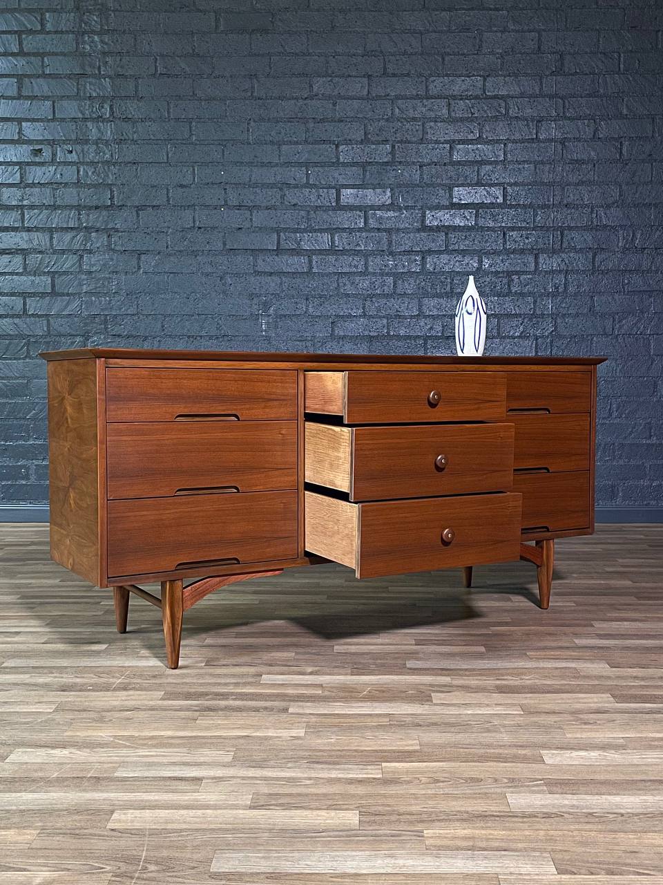 mid century modern dresser for sale Vintage Modern “Vega” Walnut Bedroom Dresser for Sale