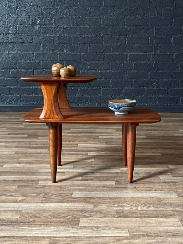 Mid-Century Modern Two-Tier Walnut Side Table by Ace-Hi, c.1960’s
