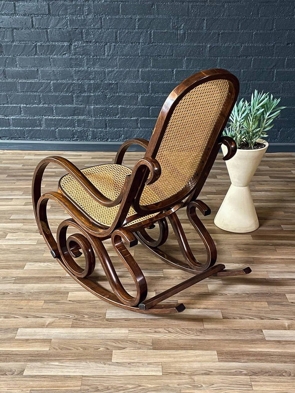 Vintage Bentwood & Cane Rocking Chair, c.1970’s