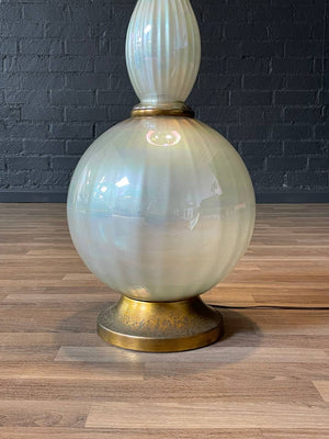 Mid-Century Regency Glass Floor Lamp, c.1950’s