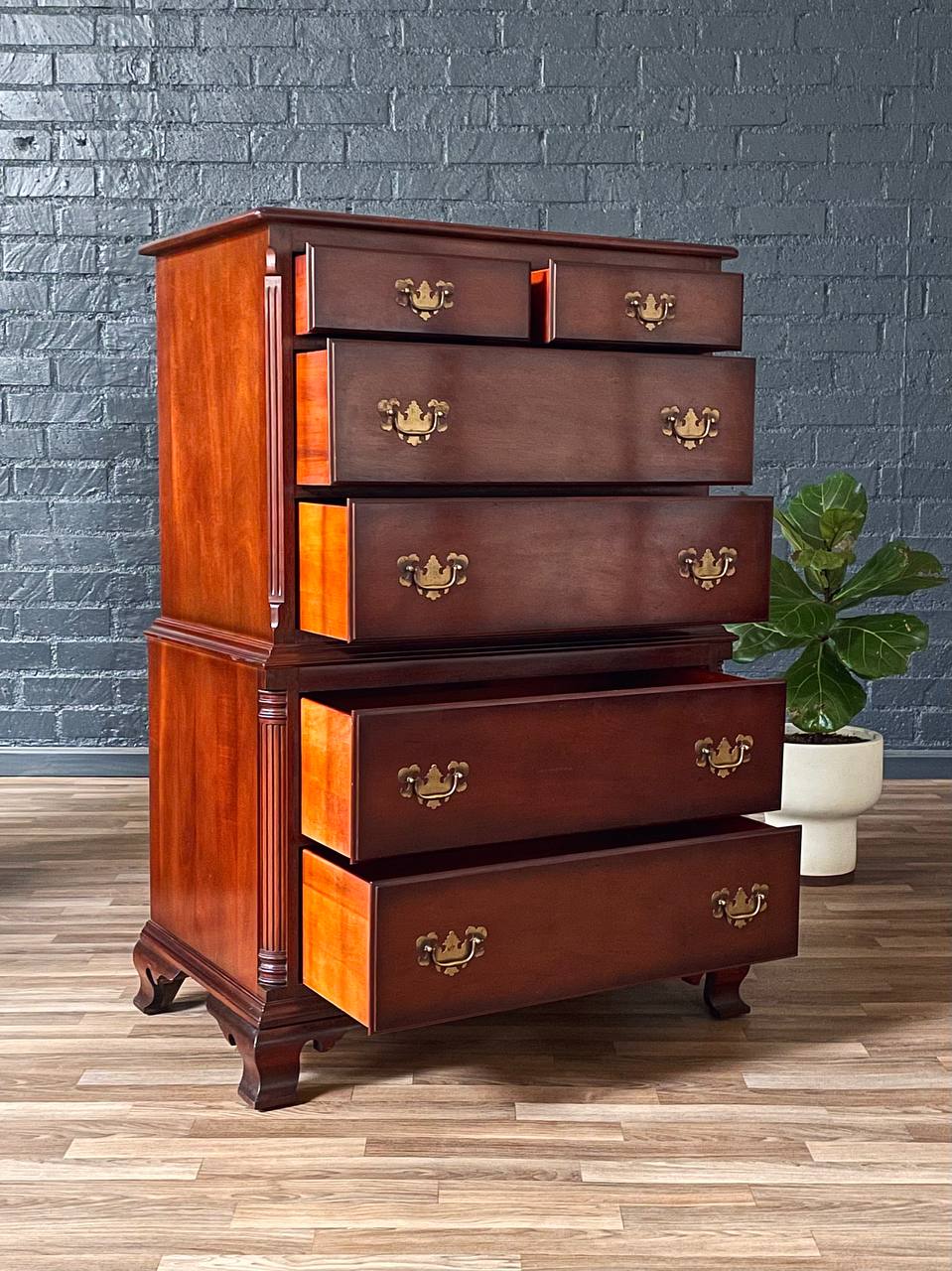 Vintage Colonial Revival Highboy Dresser by Kling Furniture, c.1950's – Vintage Supply