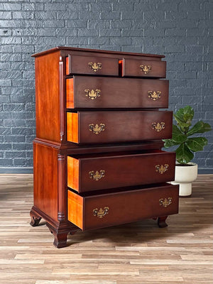 Vintage Colonial Revival Highboy Dresser by Kling Furniture, c.1950’s