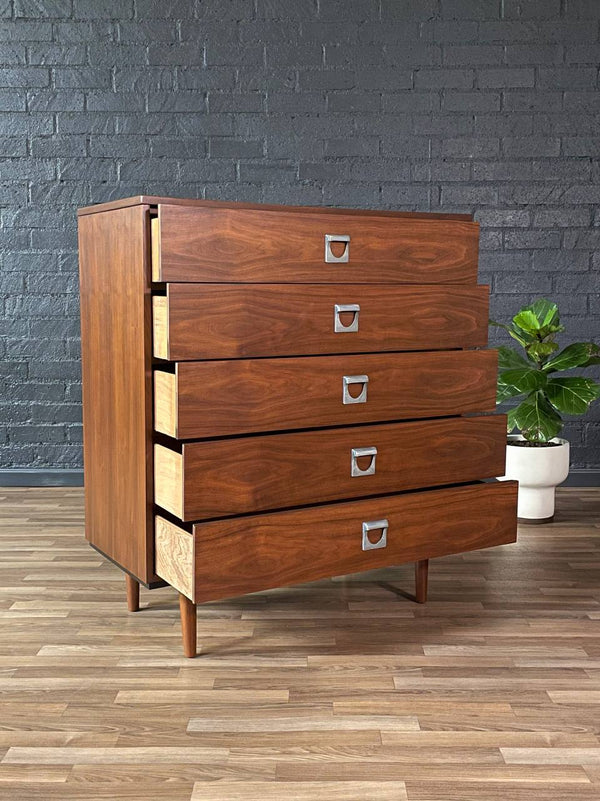 Mid-Century Modern Walnut Highboy Dresser by Dixie, c.1960’s