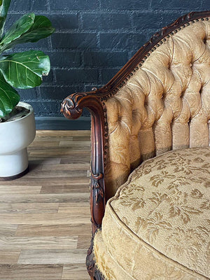 Antique Victorian Carved Mahogany Sofa, c.1920’s