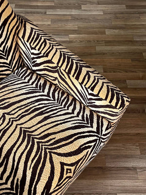 Mid-Century Modern Lounge Chair w/ Zebra Print Upholstery & Tapered Legs, c.1960’s