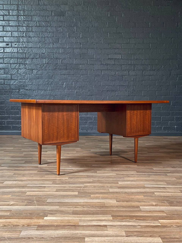 Mid-Century Modern Walnut Executive Desk by Fredrik Kayser, c.1960’s