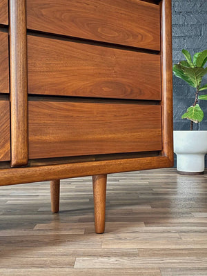 Mid-Century Modern 9-Drawer Walnut Dresser by Lane, c.1960’s