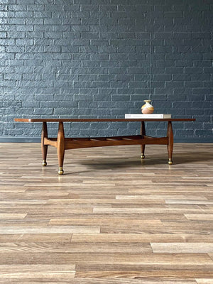 Mid-Century Modern Sculpted Coffee Table w/ Magazine Shelf, c.1960’s