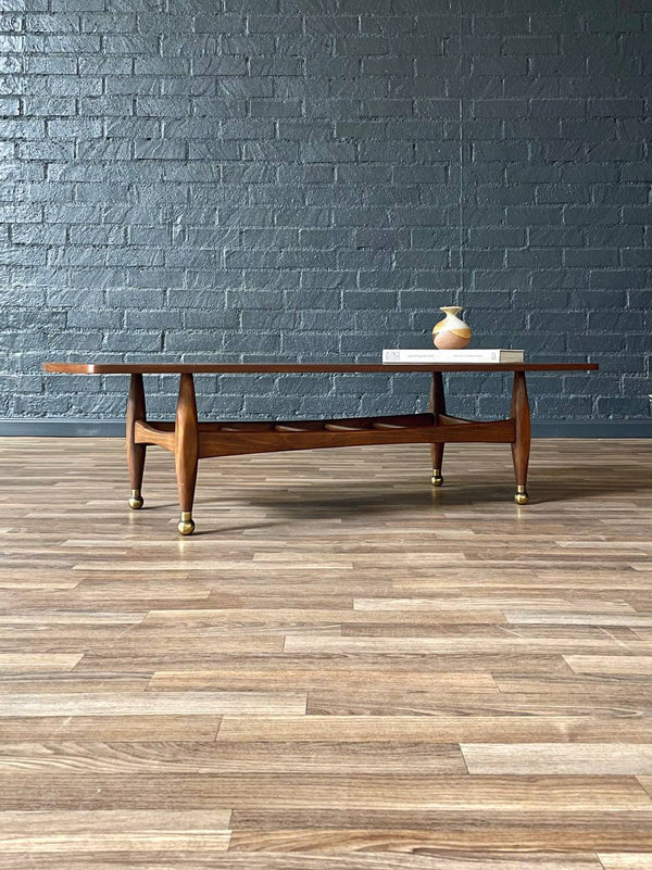 Mid-Century Modern Sculpted Coffee Table w/ Magazine Shelf, c.1960’s