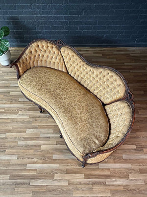 Antique Victorian Carved Mahogany Sofa, c.1920’s