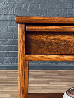 Mid-Century Modern Two-Tier Night Stand w/ Bookshelf, c.1950’s