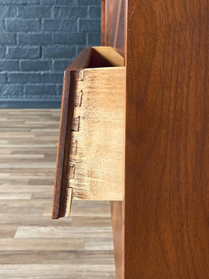 Mid-Century Modern Walnut Dresser w/ Slated Drawers by Ward Furniture, c.1960’s