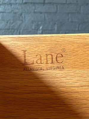 Mid-Century Modern “Rhythm” Walnut & Cane Highboy Dresser by Lane, c.1960’s