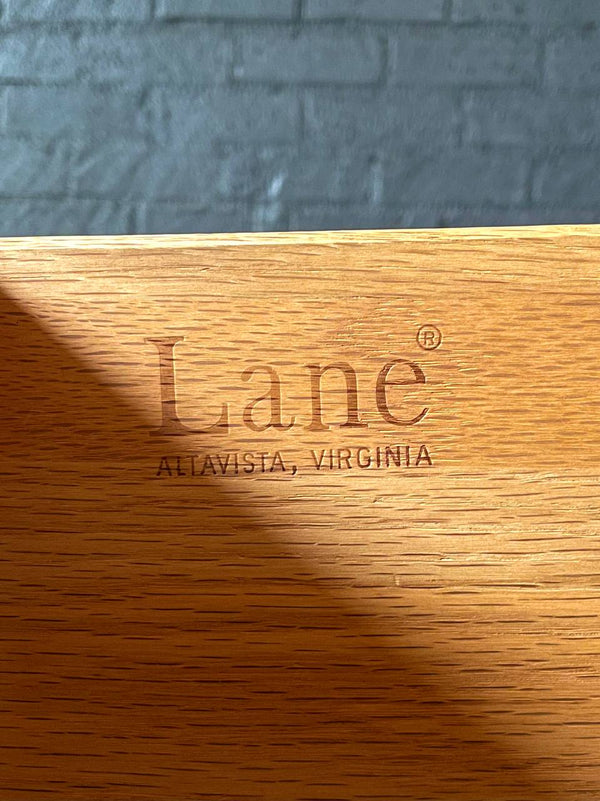 Mid-Century Modern “Rhythm” Walnut & Cane Highboy Dresser by Lane, c.1960’s